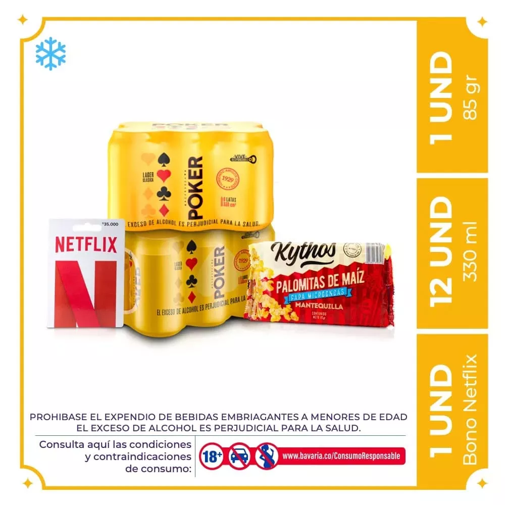 Net and Chill: 12 Pack de Poker Rubia lata 330ml